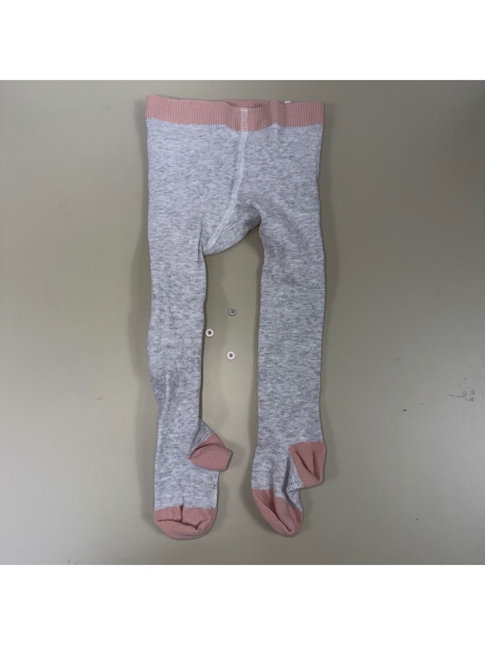 Baby Boden 6-12M Gray Pink Lace Ruffle Footed Tights